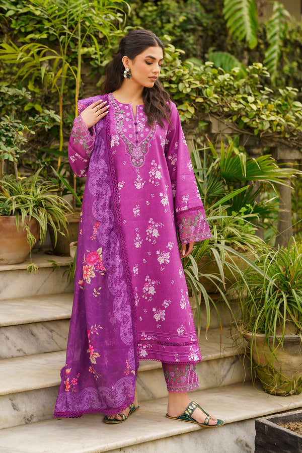 Veira - 3 Piece Embroidered & Printed Lawn