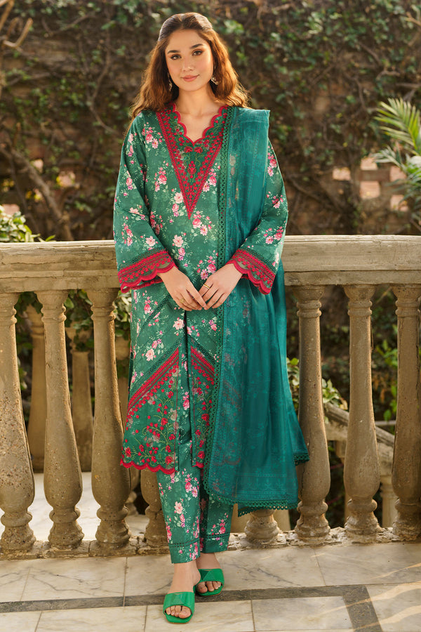 Juno - 3 Piece Embroidered & Printed Lawn
