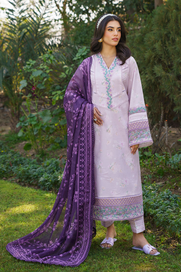 Ava - 3 Piece Embroidered & Printed Lawn