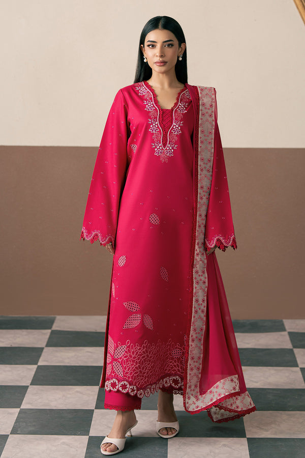 Fuchsia - 3 Piece Jacquard RTW